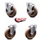 Service Caster 5 Inch High Temp Glass Filled Nylon Swivel Bolt Hole Caster Set with 2 Brakes SCC-BH20S514-GFNSHT-2-TLB-2 - alternate 7